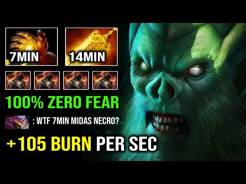 WTF 7Min Midas & 14Min Radiance No Fear Running At Enemy Instant 1 Shot Reaper Dota 2