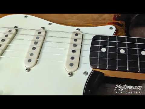 MyDream Partcaster Custom Built - Heavy Relic Sunburst SRV image 13