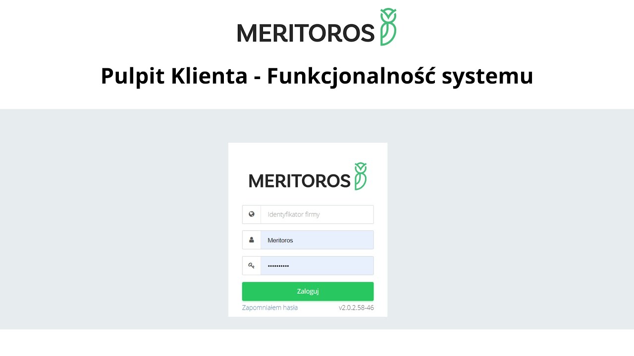 Pulpit klienta - Funkcjonalność Systemu