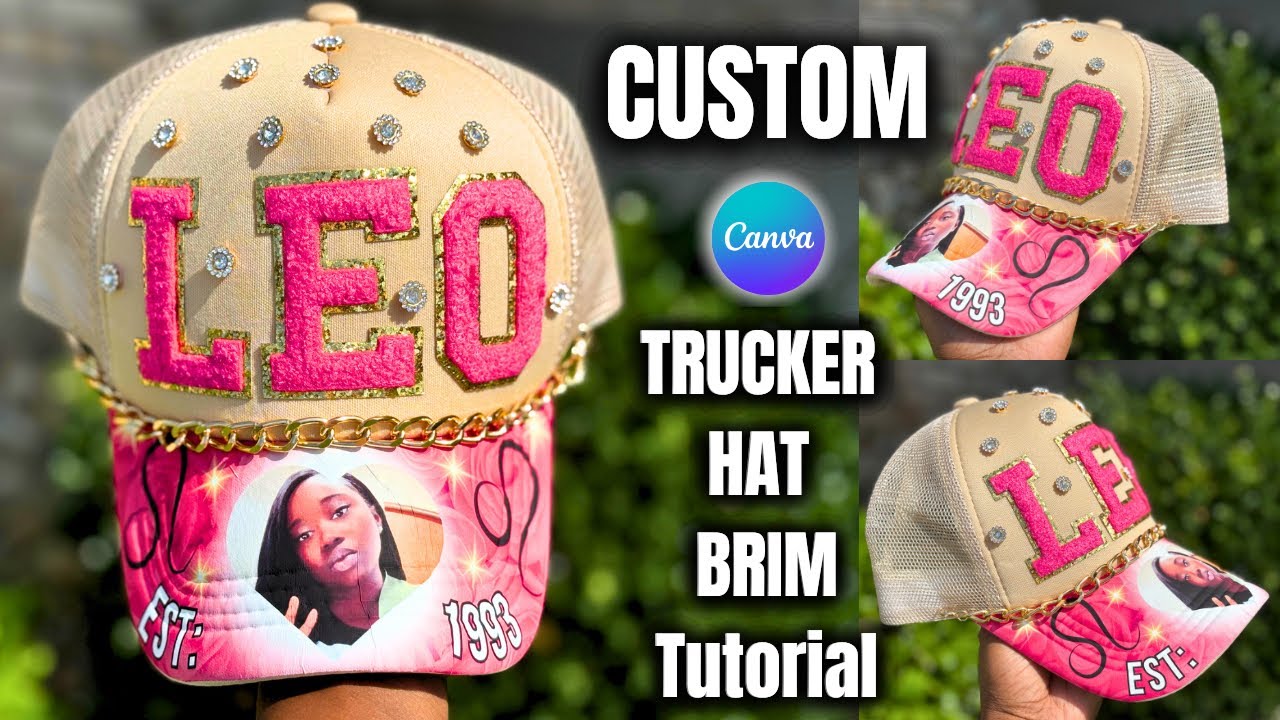 How To Customize A Trucker Hat Brim | How To Edit In Canva