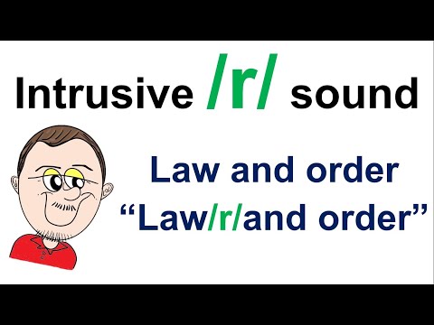 Intrusive /r/ sound connected speech