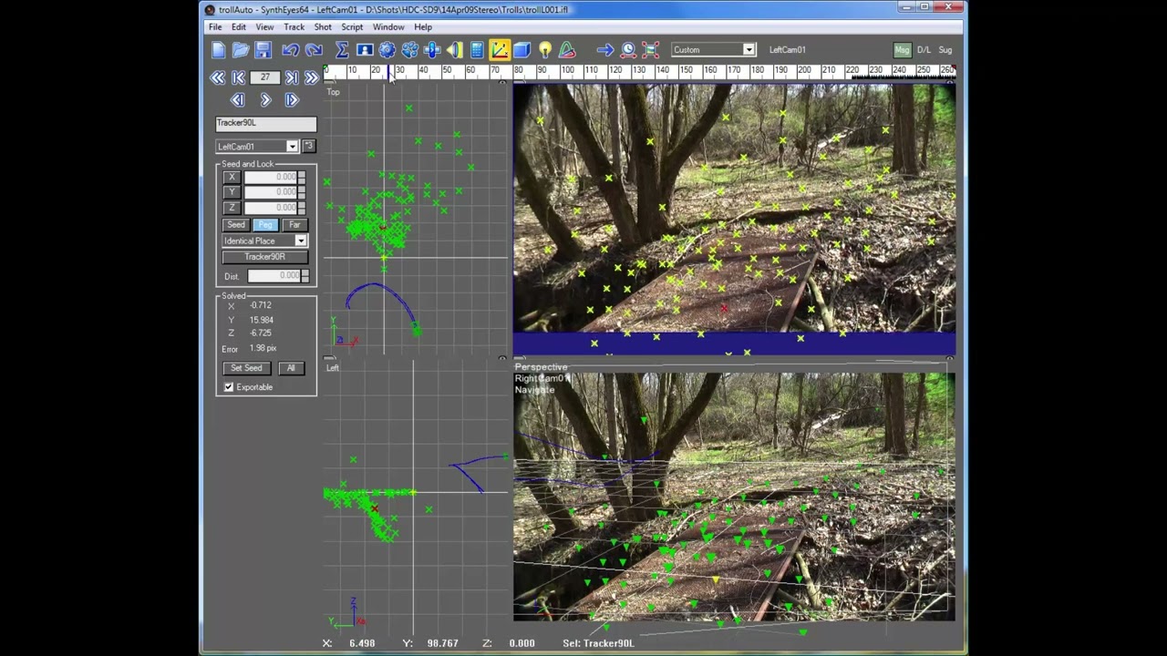 SynthEyes Supervised Stereoscopic Tracking