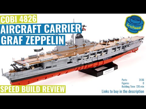 COBI 4826 - Aircraft Carrier Graf Zeppelin - Speed Build Review