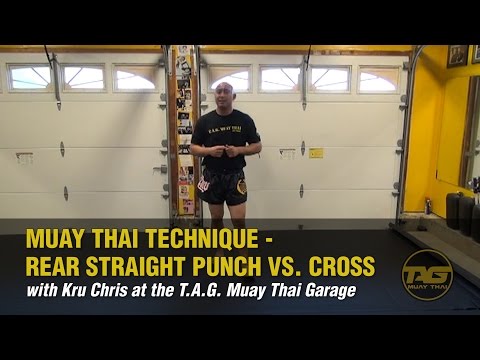 Kru Chris Aboy – Muay Thai Technique – Rear Straight Punch vs. Cross