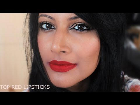 TOP 10 RED LIPSTICKS!PERFECT FOR INDIAN TO DEEPER SKINTONE Video