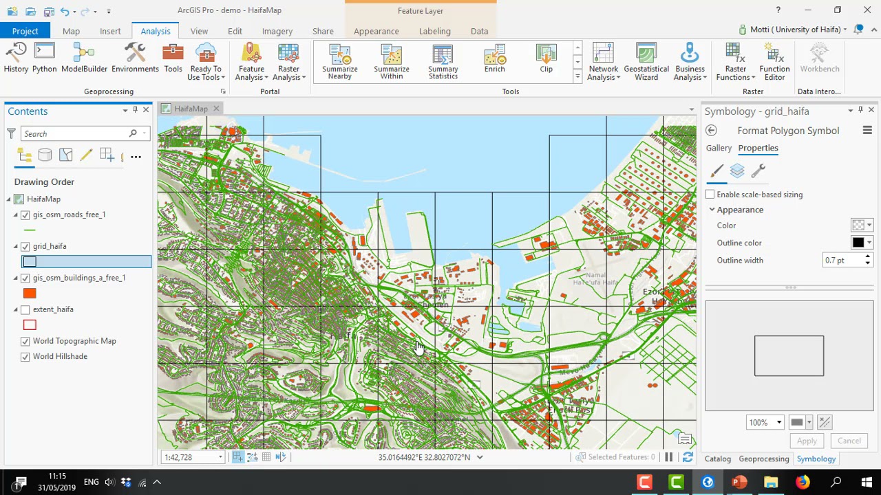 Creating map series in ArcGIS Pro (Hebrew)