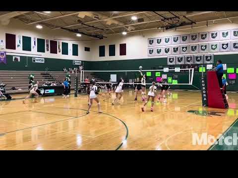 #17 Amelia McEnhill & the Walsh Jesuit Warriors freshman volleyball team vs. Aurora greenmen