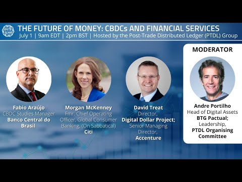 "The Future of Money: CBDCs & Financial Services" hosted by the PTDL Group webinar thumbnail