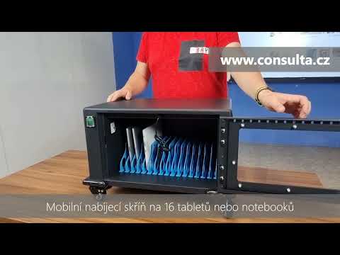 Mobilní nabíjecí skříň pro 16 tabletů nebo notebooků s USB-C
