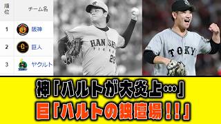 【8月5日】最新セリーグ順位表 ～神「ハルトが大炎上…」巨「ハルトの独壇場！！」～