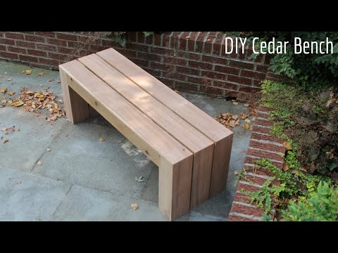 DIY Cheap Modern Outdoor Cedar Bench | 2x4 Build | $60