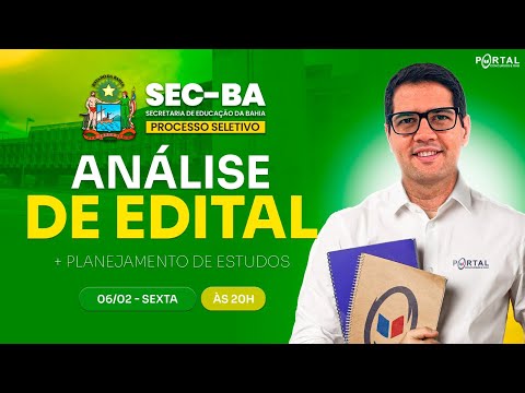 CONCURSO PSS SEC/BA: ANÁLISE DE EDITAL + PLANEJAMENTO DE ESTUDOS