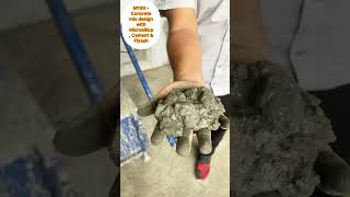M100- Concrete mix design has been done with Microsilica, Cement and Flyash .