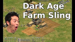 AoE2 Dark Age Farm Sling - Sick Team Strategy