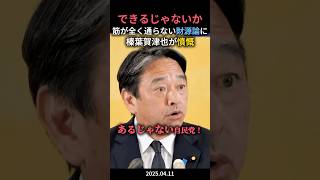 一貫しない財源論に榛葉賀津也がブチギレる‥#政治ニュース #政治 #国民民主党 #榛葉幹事長 #榛葉賀津也 #減税 #103万の壁 #手取りを増やす #自民党 #財務省
