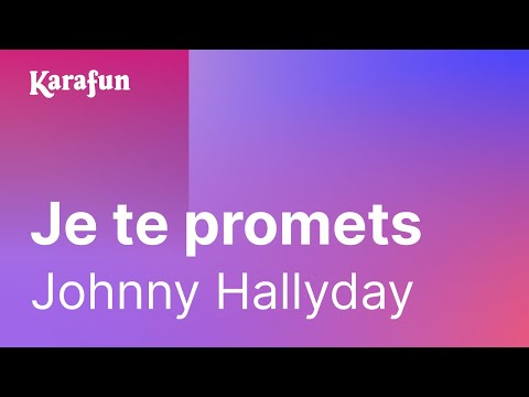 Karaoké Je te promets - Johnny Hallyday