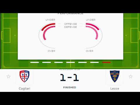 Cagliari vs Lecce Italian Serie A Football SCORE PLSN 386