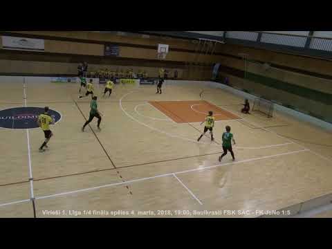 Florbols PLYOFF 1/4 04.03.2018  FBK SĀC - FK JeNo 1:5  - 1.periods
