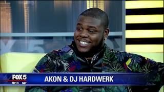 Singer Akon and DJ HardWerk