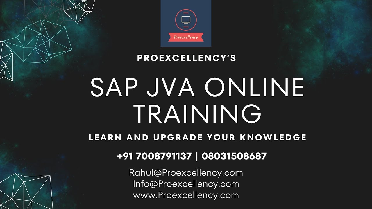 SAP JVA Online Training with Certification Guide for Beginners with Realtime Trainer | Proexcellency