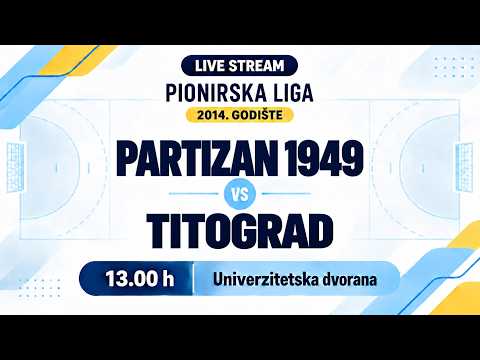 Telemach Pionirska liga: Partizan 1949 - Jedinstvo Bemax [TRANSMISJA, LIVE]