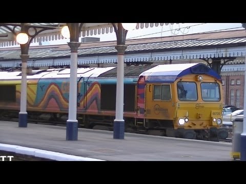 GBRf 66720 (RAINBOW) YORK Station HD 1080p