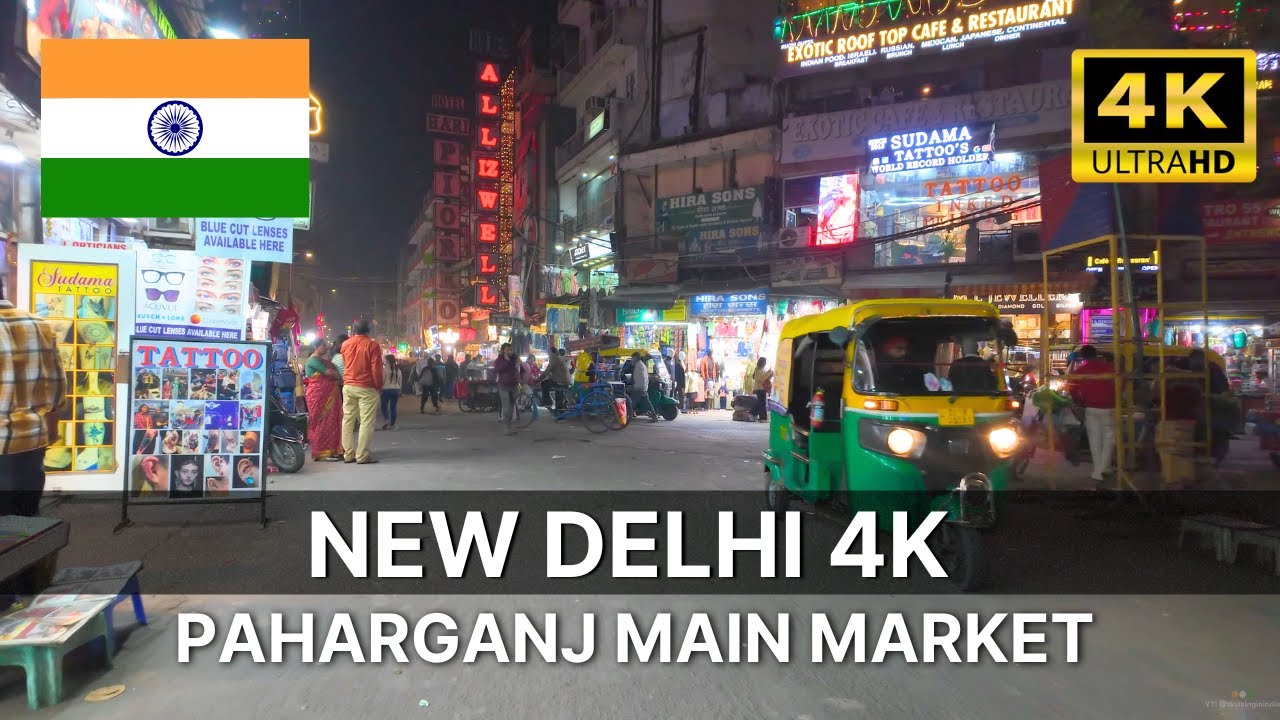 Immersive street-level walking tour through India, India, showcasing authentic urban landscapes, local architecture, and the vibrant atmosphere of the city's neighborhoods