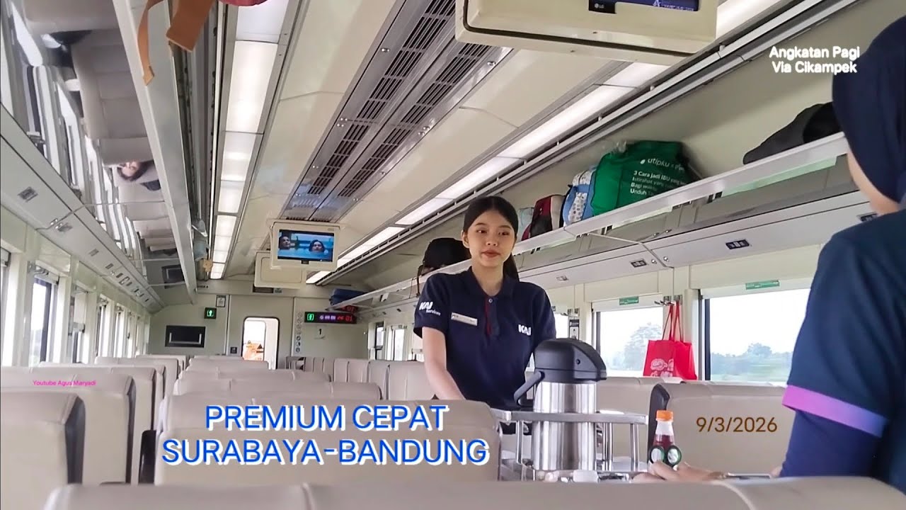 Best Premium Train from Surabaya to Bandung || HARINA Train Tutorial: Forward Seating, Review + T...