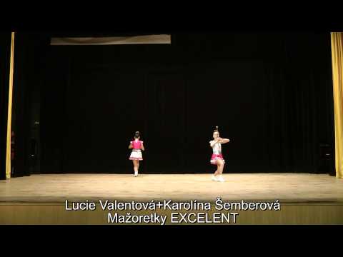 DB hůlka 2014-Duo,trio baton Junior-Lucie Valentová+Karolína Šemberová-Mažoretky EXCELENT