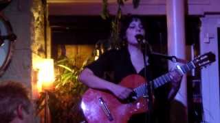 Raphaelle Bouskela does her song (Marcello) at Les Chansonniers