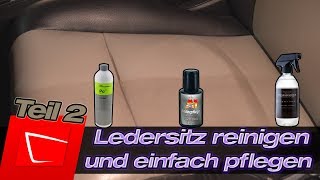 Lederreinigung - helles und dunkles Leder reinigen Koch Chemie  Drivelegance Dr.Wack A1 Lederpflege