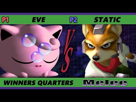 S@X 422 Winners Quarters - eve (Jigglypuff) Vs. Static (Fox) Smash Melee - SSBM