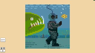 Coloring Pixels | Book 2 Picture 3 "HEY LITTLE FELLA" | 50x50 | Replay