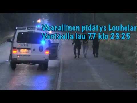 Pidätys Vantaalla Louhelantiellä 2012.mpg