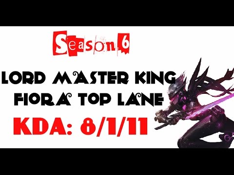 Korea Challenger LOL - LORD MASTER KING - Fiora Top lane (Mar 5, 2016)