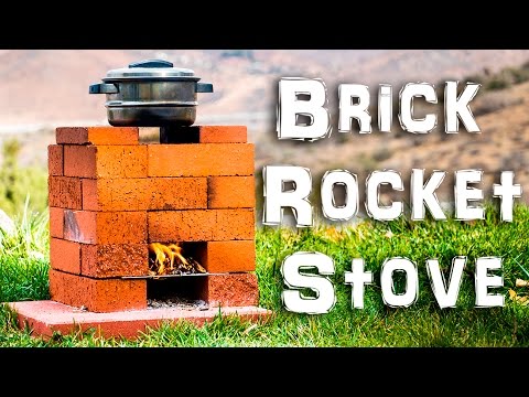 How to make a Brick Rocket Stove // survival prepping DIY