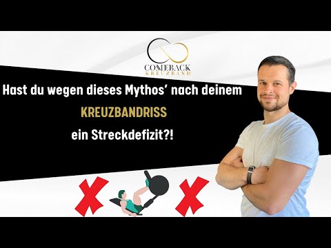 Mythos Knie niemals auf der Beinpresse strecken aufgedeckt - Streckdefizit nach Kreuzbandriss