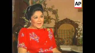 PHILIPPINES: IMELDA MARCOS DEFENDS HER LATE HUSBAND'S MEMORY