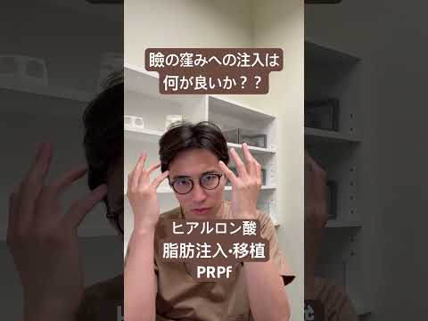 医学科 瞼の窪みにはヒアルロン酸？脂肪注入？