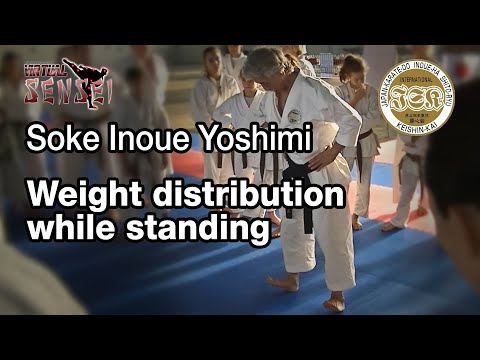 Soke Inoue Yoshimi - Weight distribution while standing - Seminar Italy 2013