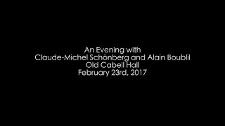 An Evening with Claude-Michel Schönberg and Alain Boublil