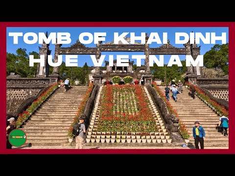 Mausoléu do Imperador Khai Dinh | Bela arquitetura e arte | Hue Vietnã | Passeio a pé janeiro de 2023