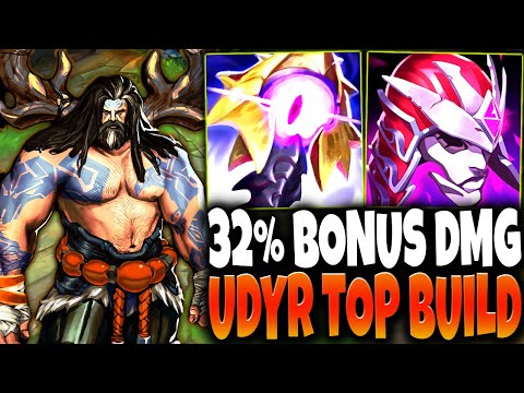 My UDYR Top with 32% Bonus Damage 4x BURN BUILD is here to MELT TANKS 🔥 LoL Top Udyr s13 Gameplay