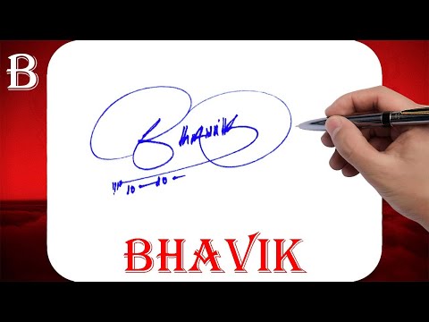 Bhavik Signature Style - B Signature Style - Signature Style of My Name Bhavik