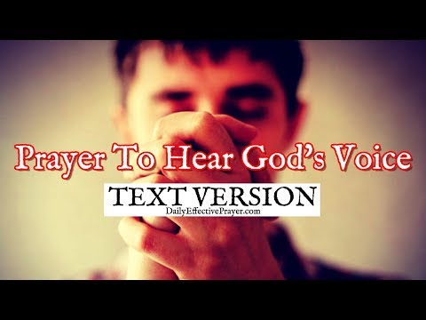 Prayer To Hear God's Voice (Text Version - No Sound) Video