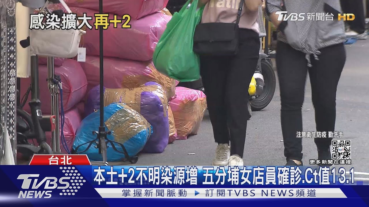 本土+2不明染源增　五分埔女店員確診、Ct值13.1