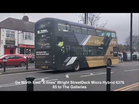 Buses at Newcastle, Concord, Riverside & Metrocentre | Double decker 84/85 & 'Little Pinks' 4