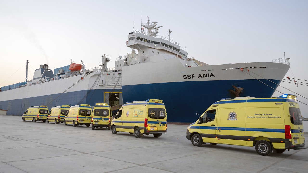 المستشفى الإماراتي العائم يواصل استقبال 6 حالات جديدة من #غزة 