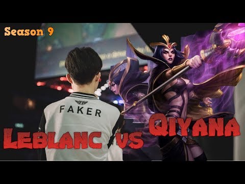 Faker - Leblanc vs Qiyana Mid - Patch 9.19 LoL Season 9 KR Ranked | League of Legends Replays