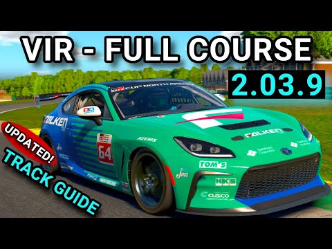 Track Guide VIR - Full Course Toyota GR86 Updated iRacing